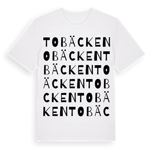 Tobäcken ordlek t-shirt – ekologisk bomull t-shirt från Pinshirt