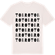 Vintage White t-shirt med Tobro ordlek t-shirt