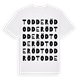 White t-shirt med Todderöd ordlek t-shirt
