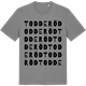 Mid Heather Gray t-shirt med Todderöd ordlek t-shirt