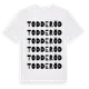 White t-shirt med Todderöd ordlek t-shirt