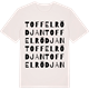 Vintage White t-shirt med Toffelrödjan ordlek t-shirt