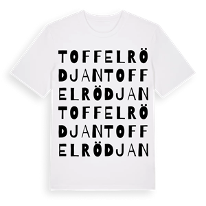 Toffelrödjan ordlek t-shirt – ekologisk bomull t-shirt från Pinshirt