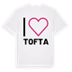 White t-shirt med Jag älskar Tofta t-shirt stort tryck