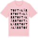 Pink Cotton t-shirt med Toftakärr ordlek t-shirt