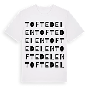 Toftedelen ordlek t-shirt – ekologisk bomull t-shirt från Pinshirt