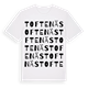 White t-shirt med Toftenäs ordlek t-shirt