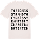 Vintage White t-shirt med Toftenäs strand ordlek t-shirt