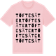 Pink Cotton t-shirt med Töftesäter ordlek t-shirt