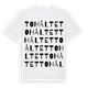 White t-shirt med Tohåltet ordlek t-shirt
