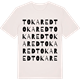 Vintage White t-shirt med Tokared ordlek t-shirt