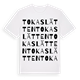 White t-shirt med Tokaslätten ordlek t-shirt