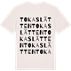 Vintage White t-shirt med Tokaslätten ordlek t-shirt