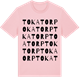 Pink Cotton t-shirt med Tokatorp ordlek t-shirt
