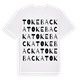 White t-shirt med Tokebacka ordlek t-shirt