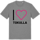 Mid Heather Gray t-shirt med Jag älskar Tokulla t-shirt stort tryck
