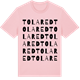 Pink Cotton t-shirt med Tolared ordlek t-shirt