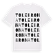 White t-shirt med Tolebrona ordlek t-shirt