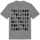 Mid Heather Gray t-shirt med Tolebrona ordlek t-shirt