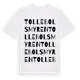 White t-shirt med Tollebolsmyren ordlek t-shirt