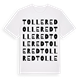 White t-shirt med Tollered ordlek t-shirt