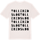 Vintage White t-shirt med Tolleredskog ordlek t-shirt