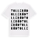White t-shirt med Tolleröd ordlek t-shirt