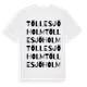 White t-shirt med Töllesjöholm ordlek t-shirt