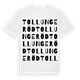 Tollungeröd ordlek t-shirt