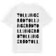 White t-shirt med Tollungeröd ordlek t-shirt