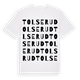 White t-shirt med Tolserud ordlek t-shirt