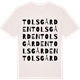 Vintage White t-shirt med Tolsgården ordlek t-shirt