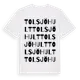 White t-shirt med Tolsjöhult ordlek t-shirt