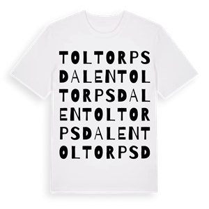 Toltorpsdalen ordlek t-shirt – ekologisk bomull t-shirt från Pinshirt
