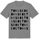 Mid Heather Gray t-shirt med Tomasbol ordlek t-shirt