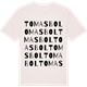 Vintage White t-shirt med Tomasbol ordlek t-shirt