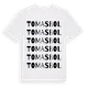 White t-shirt med Tomasbol ordlek t-shirt