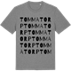 Mid Heather Gray t-shirt med Tommatorp ordlek t-shirt