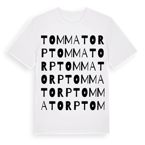 Tommatorp ordlek t-shirt – ekologisk bomull t-shirt från Pinshirt