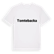 White t-shirt med Tomtebacka fetstil t-shirt