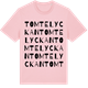 Pink Cotton t-shirt med Tomtelyckan ordlek t-shirt