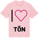 Pink Cotton t-shirt med Jag älskar Tön t-shirt stort tryck