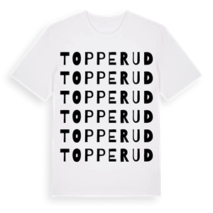 Topperud ordlek t-shirt – ekologisk bomull t-shirt från Pinshirt