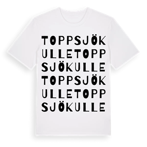 Toppsjökulle ordlek t-shirt – ekologisk bomull t-shirt från Pinshirt