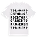 White t-shirt med Toragården ordlek t-shirt