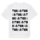 White t-shirt med Toran ordlek t-shirt