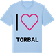 Blue Soul t-shirt med Jag älskar Torbal t-shirt stort tryck