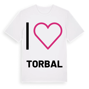 Jag älskar Torbal t-shirt stort tryck – ekologisk bomull t-shirt från Pinshirt
