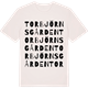 Vintage White t-shirt med Torbjörnsgården ordlek t-shirt