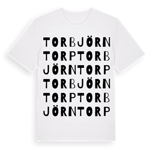 Torbjörntorp ordlek t-shirt – ekologisk bomull t-shirt från Pinshirt